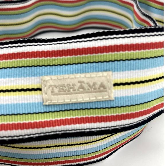Tehama Belt Women's Size S/M Multicolored Stripe Fabric D-Ring Retro - Picture 4 of 5